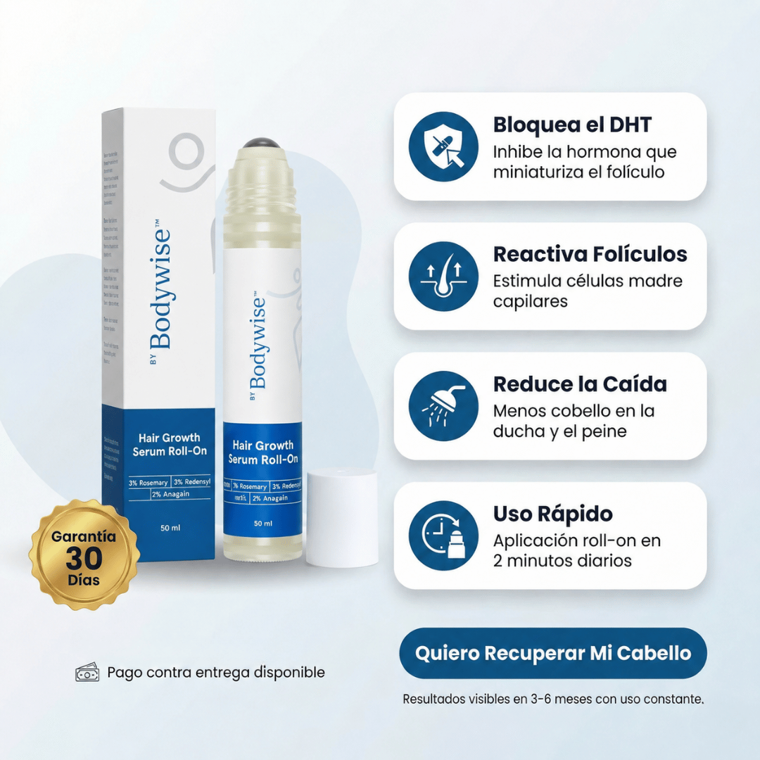 Be Bodywise™ — Suero Roll-On Para Detener La Caída Del Cabello 2x1