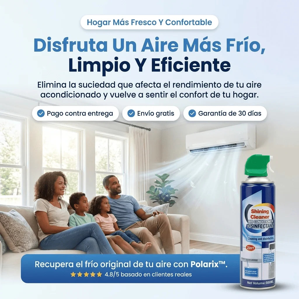 Polarix™ — Limpiador Profesional de Bobinas para Restaurar el Frío de Tu Aire Acondicionado