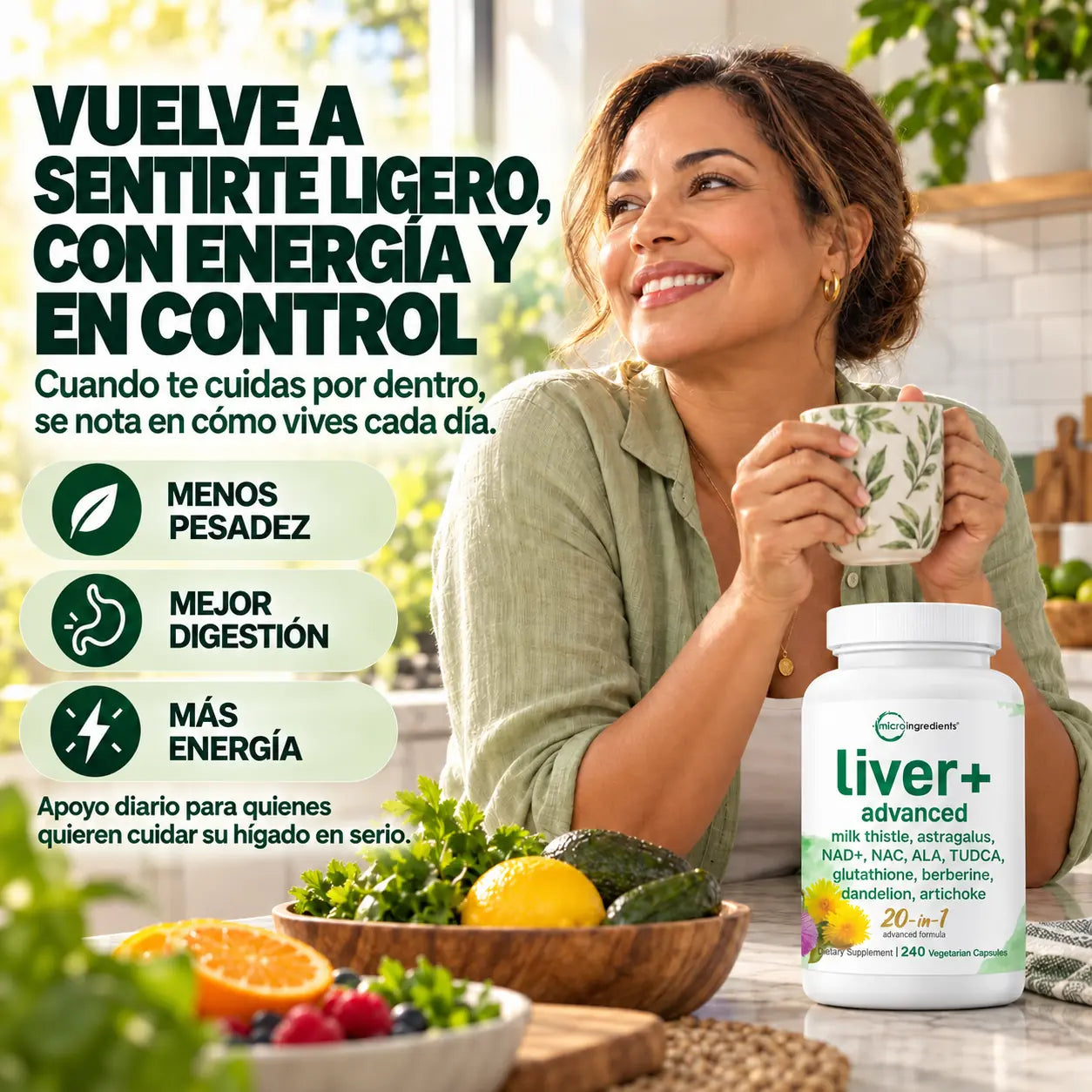 HepaReset™ — Fórmula 20-en-1 para Apoyar la Limpieza del Hígado y Recuperar Ligereza y Energía